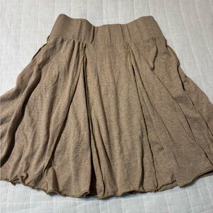 Tan Pleated Women's Skirt